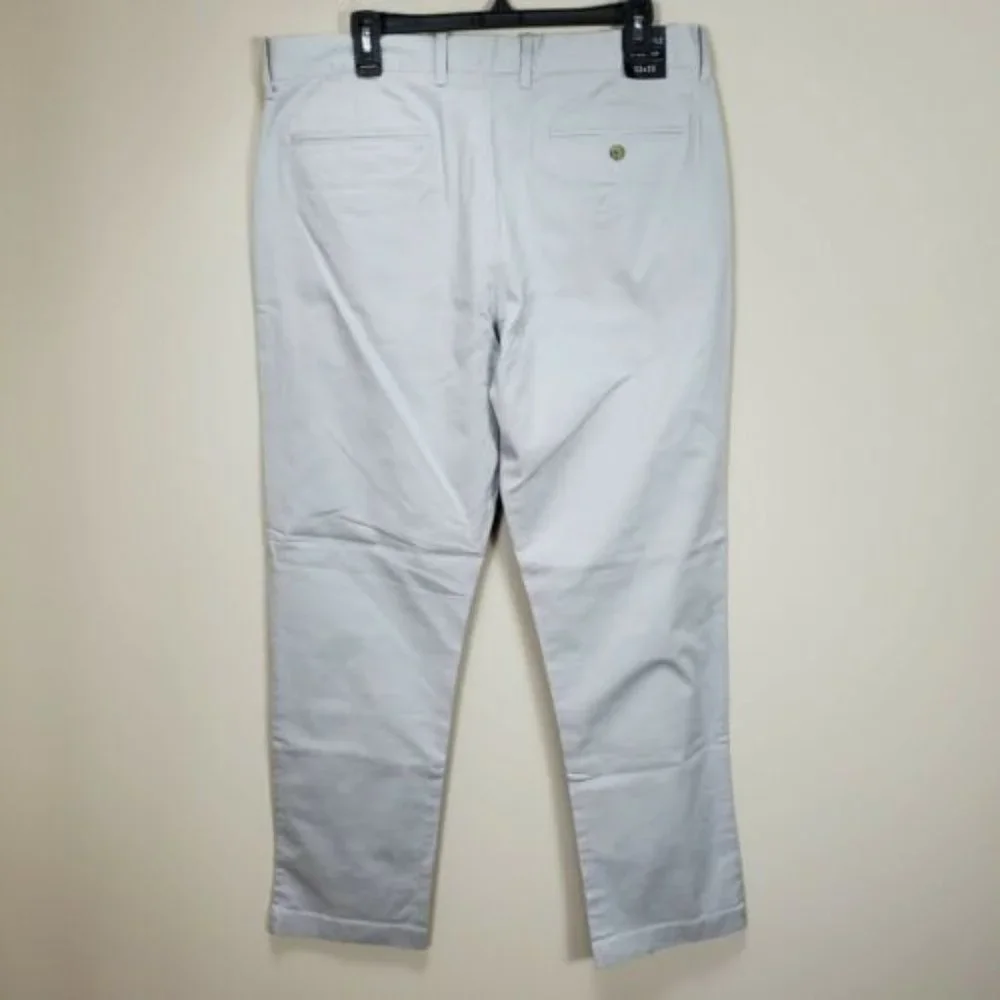 J Crew Mercantile Flex Straight OGR flat front pants 35x32 zip pockets men H3186
